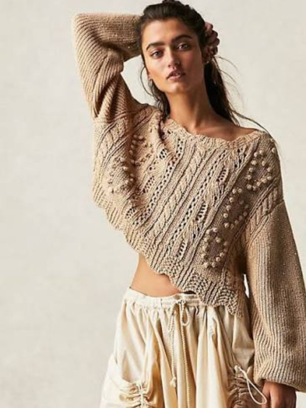 EUC - LoveShackFancy Splendor Pullover, Color: Oat Sprinkle, Size: Med